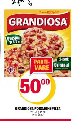 Coop Extra GRANDIOSA PORSJONSPIZZA tilbud
