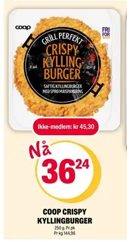 Coop Extra COOP CRISPY KYLLINGBURGER tilbud