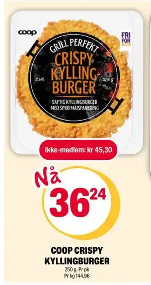 Coop Extra COOP CRISPY KYLLINGBURGER tilbud