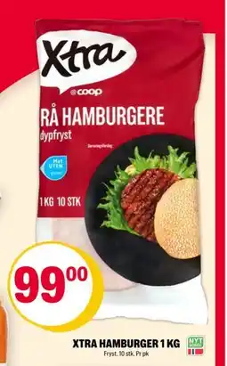 Coop Extra XTRA HAMBURGER 1 KG tilbud