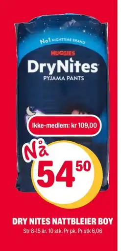Coop Extra DRY NITES NATTBLEIER BOY tilbud