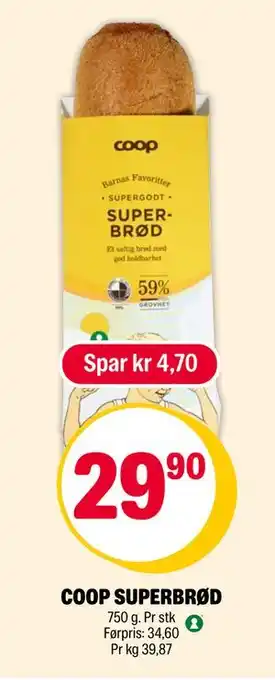 Coop Extra COOP SUPERBRØD tilbud