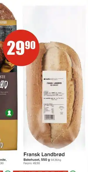 Spar Fransk Landbrød tilbud