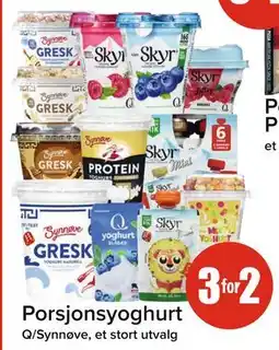 Spar Porsjonsyoghurt tilbud
