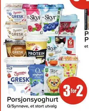 Spar Porsjonsyoghurt tilbud