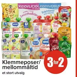Spar Klemmeposer/ mellommåltid tilbud