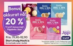 Gigaboks Stort utvalg Mochi is tilbud