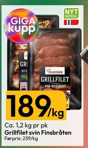 Gigaboks Grillfilet svin Finsbråten tilbud