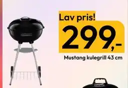 Gigaboks Mustang kulegrill 43 cm tilbud