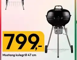 Gigaboks Mustang kulegrill 47 cm tilbud