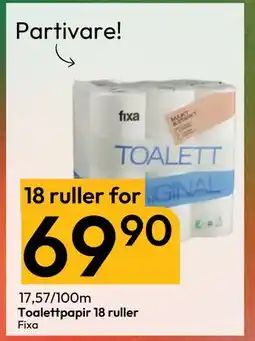 Gigaboks Toalettpapir 18 ruller tilbud