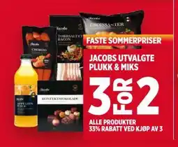 Meny JACOBS UTVALGTE PLUKK & MIKS tilbud