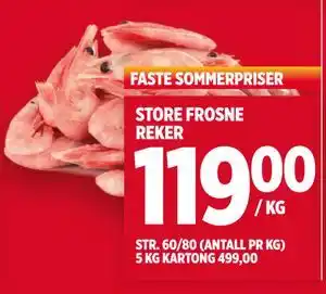 Meny STORE FROSNE REKER tilbud