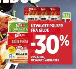 Meny UTVALGTE PØLSER FRA GILDE tilbud
