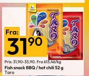 Gigaboks Fish snack BBQ / hot chili 52 g tilbud