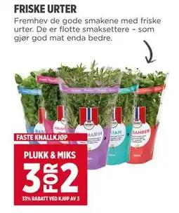 Meny FRISKE URTER tilbud