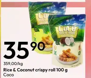 Gigaboks Rice & Coconut crispy roll 100 g tilbud
