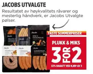 Meny JACOBS UTVALGTE tilbud