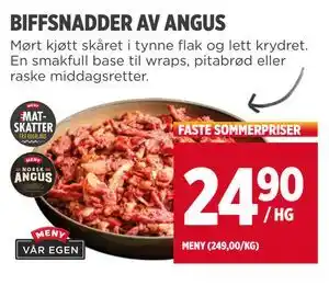 Meny BIFFSNADDER AV ANGUS tilbud