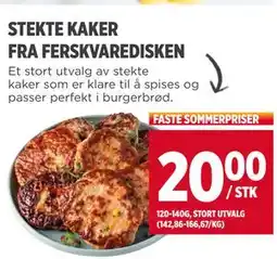 Meny STEKTE KAKER FRA FERSKVAREDISKEN tilbud
