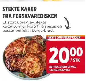 Meny STEKTE KAKER FRA FERSKVAREDISKEN tilbud