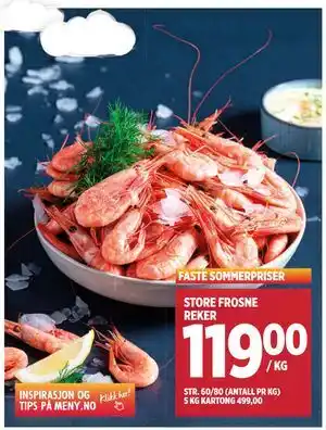 Meny STORE FROSNE REKER tilbud