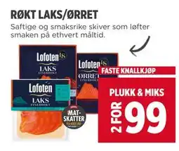 Meny RØKT LAKS/ØRRET tilbud