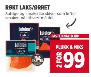 Meny RØKT LAKS/ØRRET tilbud