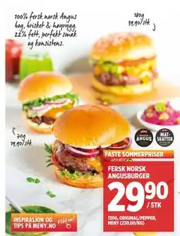 Meny FERSK NORSK ANGUSBURGER tilbud