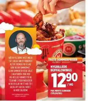 Meny NYGRILLEDE BUFFALOWINGS tilbud