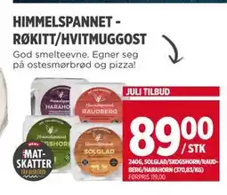 Meny HIMMELSPANNET RØKITT/HVITMUGGOST tilbud