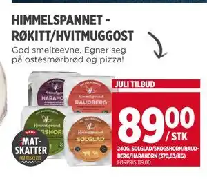 Meny HIMMELSPANNET RØKITT/HVITMUGGOST tilbud