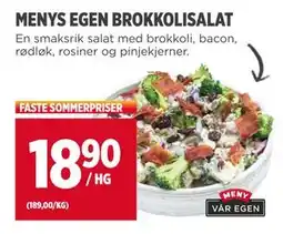 Meny MENYS EGEN BROKKOLISALAT tilbud