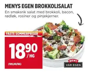 Meny MENYS EGEN BROKKOLISALAT tilbud