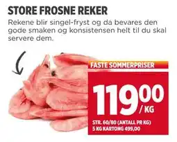 Meny STORE FROSNE REKER tilbud