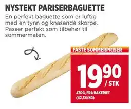 Meny NYSTEKT PARISERBAGUETTE tilbud