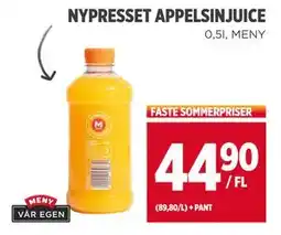 Meny NYPRESSET APPELSINJUICE tilbud