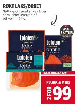 Meny RØKT LAKS/ØRRET tilbud
