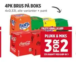 Meny 4PK BRUS PÅ BOKS tilbud