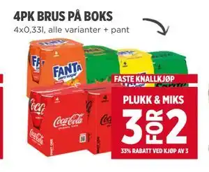 Meny 4PK BRUS PÅ BOKS tilbud