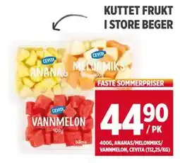 Meny KUTTET FRUKT I STORE BEGER tilbud