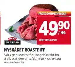 Meny NYSKÅRET ROASTBIFF tilbud