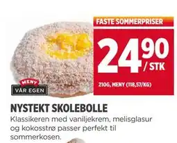 Meny NYSTEKT SKOLEBOLLE tilbud