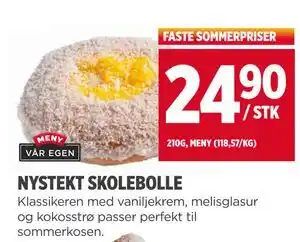 Meny NYSTEKT SKOLEBOLLE tilbud