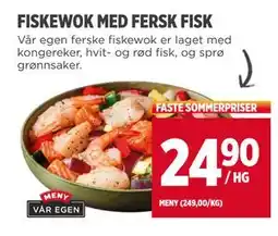 Meny FISKEWOK MED FERSK FISK tilbud