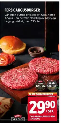 Meny FERSK ANGUSBURGER tilbud