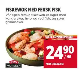 Meny FISKEWOK MED FERSK FISK tilbud