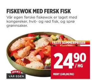 Meny FISKEWOK MED FERSK FISK tilbud