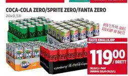 Meny COCA-COLA ZERO/SPRITE ZERO/FANTA ZERO tilbud