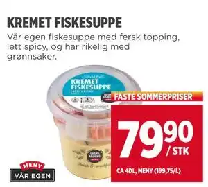 Meny KREMET FISKESUPPE tilbud
